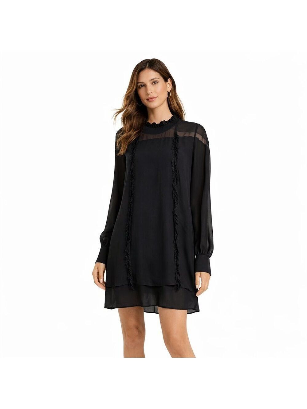 *3.1 Phillip Lim black chiffon silk mini dress size 0